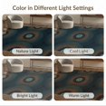 thumbnail image 7 of ODIKA 6'x9' Washable Area Rug Easy Care, Non-Shedding, Record Inspired Vinyl Geometric Circle Wave Shaped Music Round for Queen Size Bedroom Under Bed Master Suite, 7 of 7