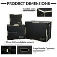 thumbnail image 4 of 30" x 24" x 20" Non-Slip Wooden Plyo Box Jump Exercise Platform, Plyometric Workout Equipment for Home Gym, Training Step Box, Black, 4 of 5