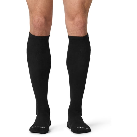 Cherokee Knee High Compression Socks, 15-20 mmHg Support, Cushioned Sole, 1 Pair Pack, Unisex Fit, Medium/Large, Bespeckled