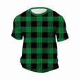 thumbnail image 4 of Blczomt Crewneck T Shirts Men Short Sleeve Green Oversized Tees Casual Big and Tall Waffle Polka Dot Men's Tops, 4 of 6