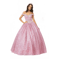 thumbnail image 4 of Women's Elizabeth K Jeweled Off the Shoulder Ball Gown Gl1821 Turquoise Size L, 4 of 4
