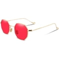 thumbnail image 1 of FEISEDY Hipster Small Polygon Women Men Sunglasses Delicate Metal Frame B2254, 1 of 6