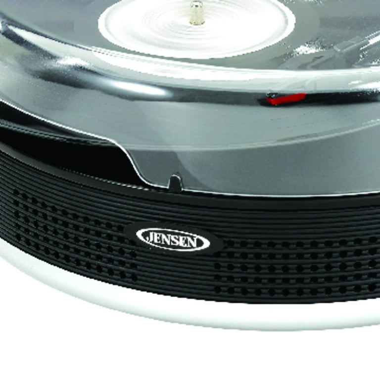 JENSEN JTA-455 Bluetooth 3-Speed Stereo Turntable with Metal Tone