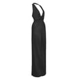 thumbnail image 3 of Goodwill Women's Sexy High Waisted Jumpsuits V-Neck Halter Wide Leg Long Pants Wedding Rompers Overalls with Pockets, 3 of 5