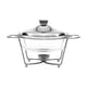 thumbnail image 1 of Chafing Dish para Bufés Chafers para Catering, Resistente, 2L, Fácil de Limpiar, Calentador de Alimentos Redondo para Banquetes, Fiestas, Cenas y Argén, 1 of 8