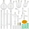 VEVOR 32pcs 24/40 Joints Lab Glassware Kit Organic Chemistry Lab Glassware Set Laboratory Condenser Essential Lab Equipment
