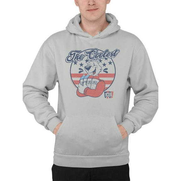 Patriotic Retro Bear ICEE Slush Graphic Men's Hoodie