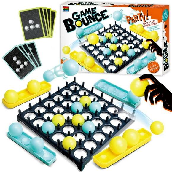 Bounce Ball Game with Family Adults Teens and Children Connect Ball Board Games Table Game Toys with 9 Cards with Different Patterns 16 Balls and 1 Game Grid The Perfect Holiday Toy for Kids