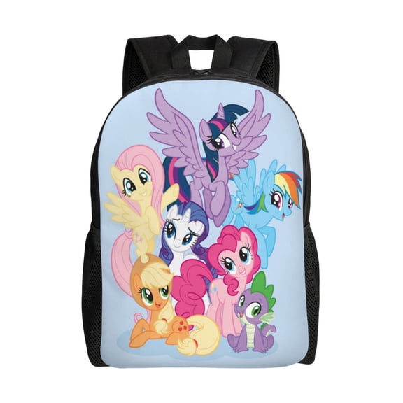 My Little Pony Laptop Backpacks 16 Inch Cartoon College School Bag Bookbag Lightweight Students Travel Shoulder Bag Daypack