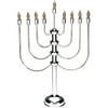 Silverplated Electric Menorah With Flickering Bulbs