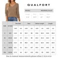 thumbnail image 6 of QUALFORT Women’s 100% Cotton V-Neck Pullover Sweater, Long Sleeve Lightweight Sweater for Women, Soft Classic Solid Color Knit Top, 6 of 9