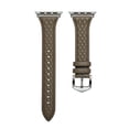 thumbnail image 2 of Bands Compatible with Apple Watch Band 38mm 40mm 41mm, Argyle Engraved Genuine Leather Wristband Starp for iWatch SE SE2 Series 9 8 7 6 5 4 3 2 1 Women Men,Grey, 2 of 8