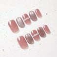 thumbnail image 4 of 24PCS Frosted Pink  Wear Long Paragraph Fashion Manicure Patch False Nails Save Time Wearable Nail Patch, 4 of 9