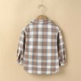 thumbnail image 3 of Edvintorg 2-7Y Fashion Fall Children Girl Boy Warm Coat Plaid Long Sleeve Pocket Button Turn-Down Collar Flannel Shirts Coat Jacket Tops Winter Kids Outwear, 3 of 7