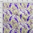 thumbnail image 3 of oneOone Cotton Jersey Blue Fabric Asian Japanese Koifish Quilting Supplies Print Sewing Fabric By The Yard 58 Inch Wide, 3 of 5