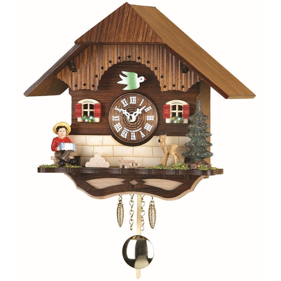 Kuckulino Black Forest Clock Black Forest House with quartz movement and cuckoo chime  TU 2040 PQ