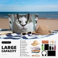 thumbnail image 5 of Kdxio Funny Cat for Beach Bag for Women Large Beach Tote Bag Waterproof Sandproof Swim Bag with Zipper Pockets Beach Vacation Travel, 5 of 7