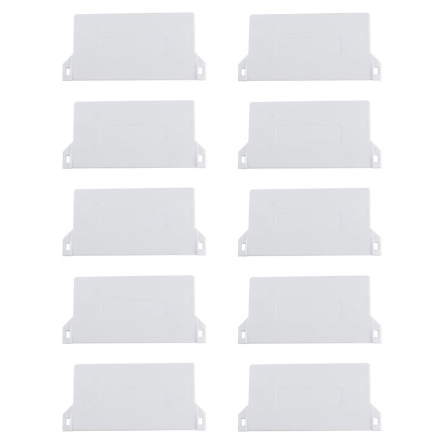 WORGEOUS 10 piezas de placa inferior de plástico de 89 mm para persianas verticales, pesas inferiores portátiles, listones, accesorios de rodillos para persianas verticales (blanco)