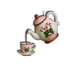 thumbnail image 3 of Adorno navideño vintage con efecto de té vertido - Decoración festiva de acebo y bayas para amantes del té, árbol y repisa, 3 of 3