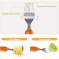 thumbnail image 6 of Lehoo Castle Toddler Utensils Kids Silverware, Children Flatware Set, 6pcs Safety Stainless Steel Toddler Fork Spoon Knife Set, Safety Utensils for Toddler and Children (Orange), 6 of 7