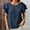 Dark Blue, variant on Women's Casual Wrinkle Tops New Summer Short Ruffle Sleeves T-Shirt Round Neck Textured Fabric Flowy Tee Solid Color Outdoor(Purple,XL)