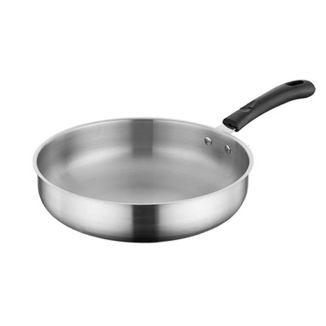 Matsuzay Sartén doméstica ligera antiadherente para preparar huevos fácilmente, anticaídas y duradera de acero inoxidable Cocina y Comedor 24cm