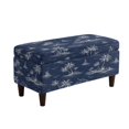 thumbnail image 2 of Jiueut Blue Palm Tree Boat Print Stretch Ottoman Cover Rectangle Folding Storage Stool Furniture Protector Soft Slipcover with Elastic Bottom for Living Room Bedroom Entryway, Large, 2 of 7