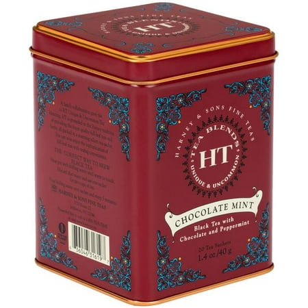 Harney & Sons, Chocolate Mint, Black Tea with Chocolate and Peppermint, 20