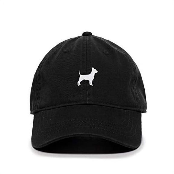 Tech Design Chihuahua Baseball Cap Embroidered Cotton Adjustable Dad Hat Black