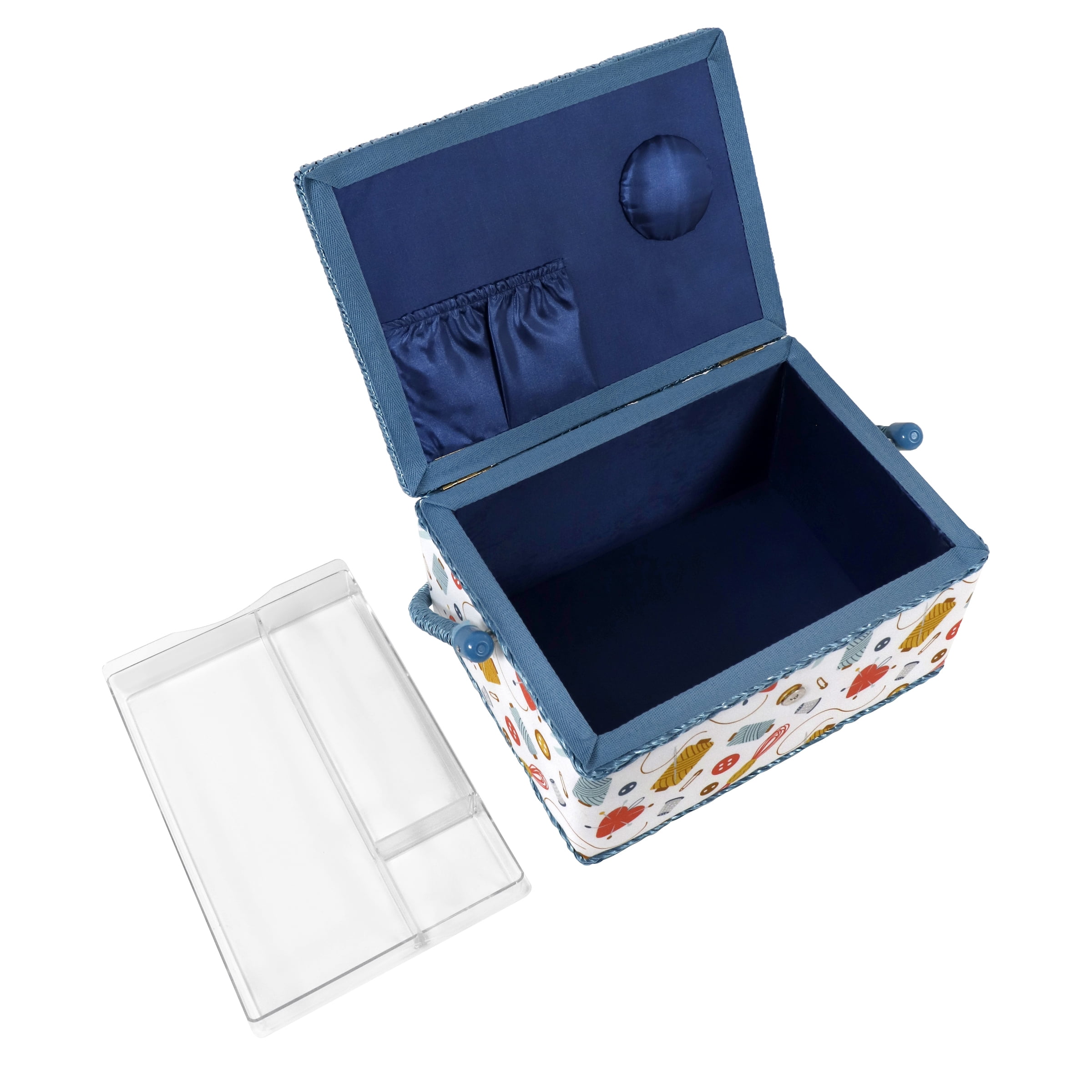 SINGER Large Sewing Basket in Sewing Accessories Print, Multicolor