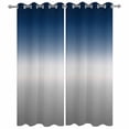 thumbnail image 4 of Outdoor Curtains for Patio Waterproof Blue Grey Ombre Indoor/Outdoor Curtain Tiebacks Gradient Gradual Color Privacy Curtain Sun Block Grommet Drapes for Pergolas Gazebo Porch 2 Panel 54x84 Inch, 4 of 9