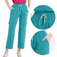 thumbnail image 4 of HongQid Ensemble de Sarrau pour Femmes, Hauts à Col Rond et Pantalons Jogger Cargo - MotionTech, Extensible 4 Directions, Résistant aux Plis, Anti-Rétrécissement, 4 of 4
