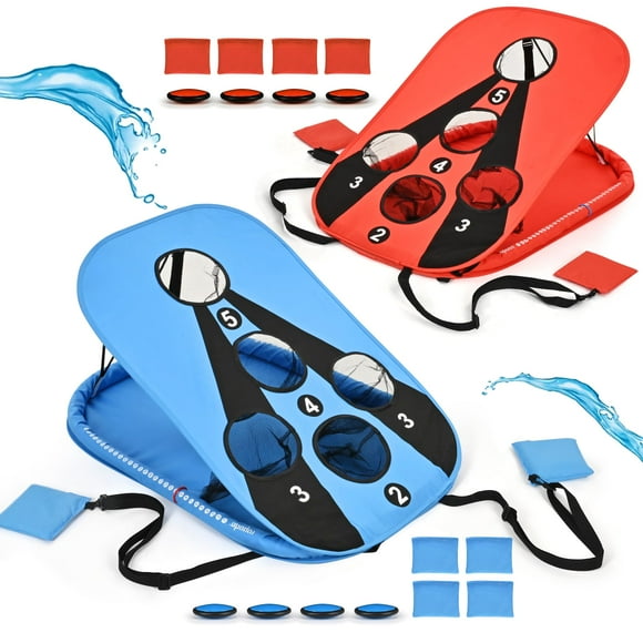 Set Ropoda Pool Cornhole de 91 x 61 cm, doble uso para agua y tierra