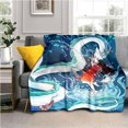thumbnail image 1 of Manta de Anime japonés de dibujos animados Spirited Away, súper suave, kawaii, ropa de cama de viaje, sofá, cama, regalo de cumpleaños, 1 of 4
