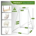 thumbnail image 2 of Outdoor Hammock Chair Stand, Heavy Duty A-Frame Metal Stand with Powder-Coated Finish and 3 Haning Holes for Yard, Porch, Paito, Inside Room, 2 of 7
