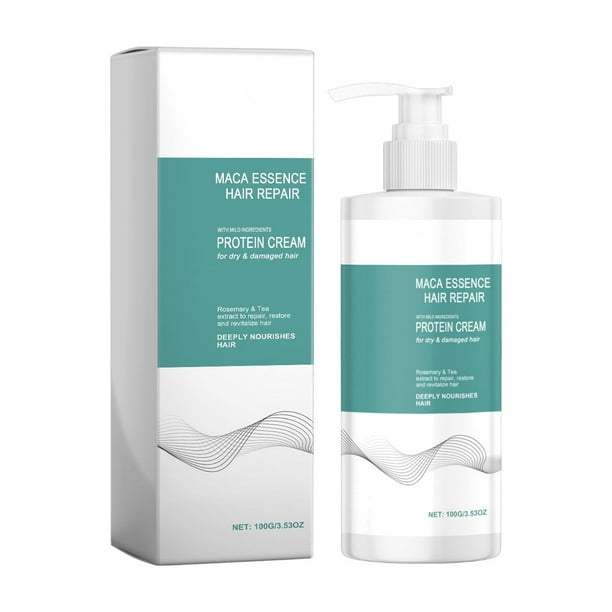 Acondicionador capilar con queratina y polipéptidos para reparar el cabello dañado, aporta brillo y controla el frizz, nutrición profunda, para todo tipo de cabello - 180 g/5,3 oz