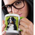 thumbnail image 2 of 3dRose, Bernese Mountain Dog, 11oz Two-Tone Green Mug, 2 of 7