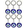 thumbnail image 1 of 6pcs Devil Eye Keychain Creativity Blue Eye Key Holder Purse Handbag Pendant, 1 of 8