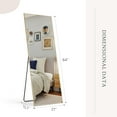 Floor Mirror Standing or Leaning, Full Length Mirror 64x21 Inch, Wall