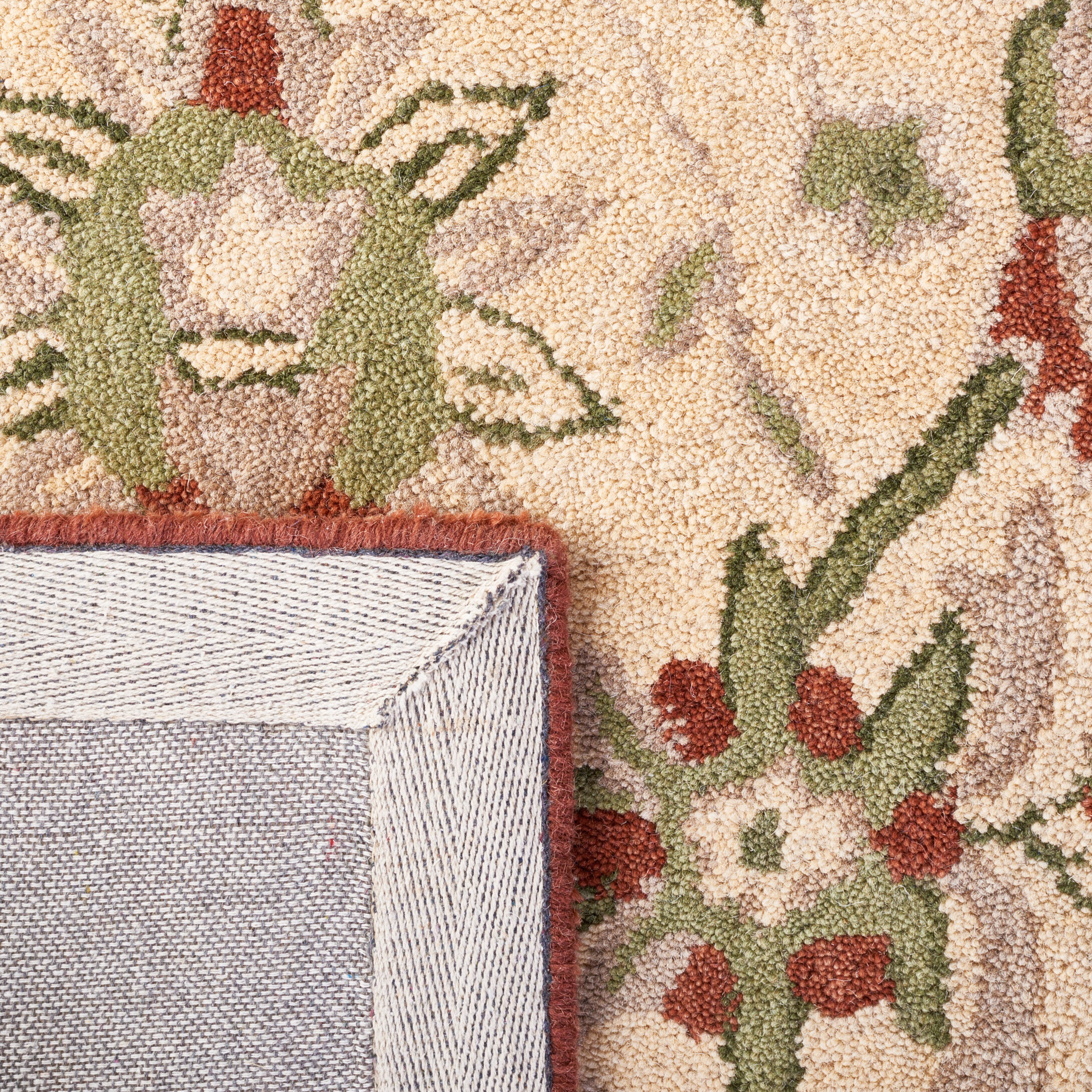 SAFAVIEH Antiquity Jaki Oriental Wool Area Rug, Rust/Ivory, 6' x 6' Square