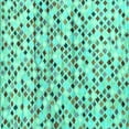 thumbnail image 1 of Ahgly Company Indoor Square Abstract Turquoise Blue Contemporary Area Rugs, 5' Square, 1 of 4
