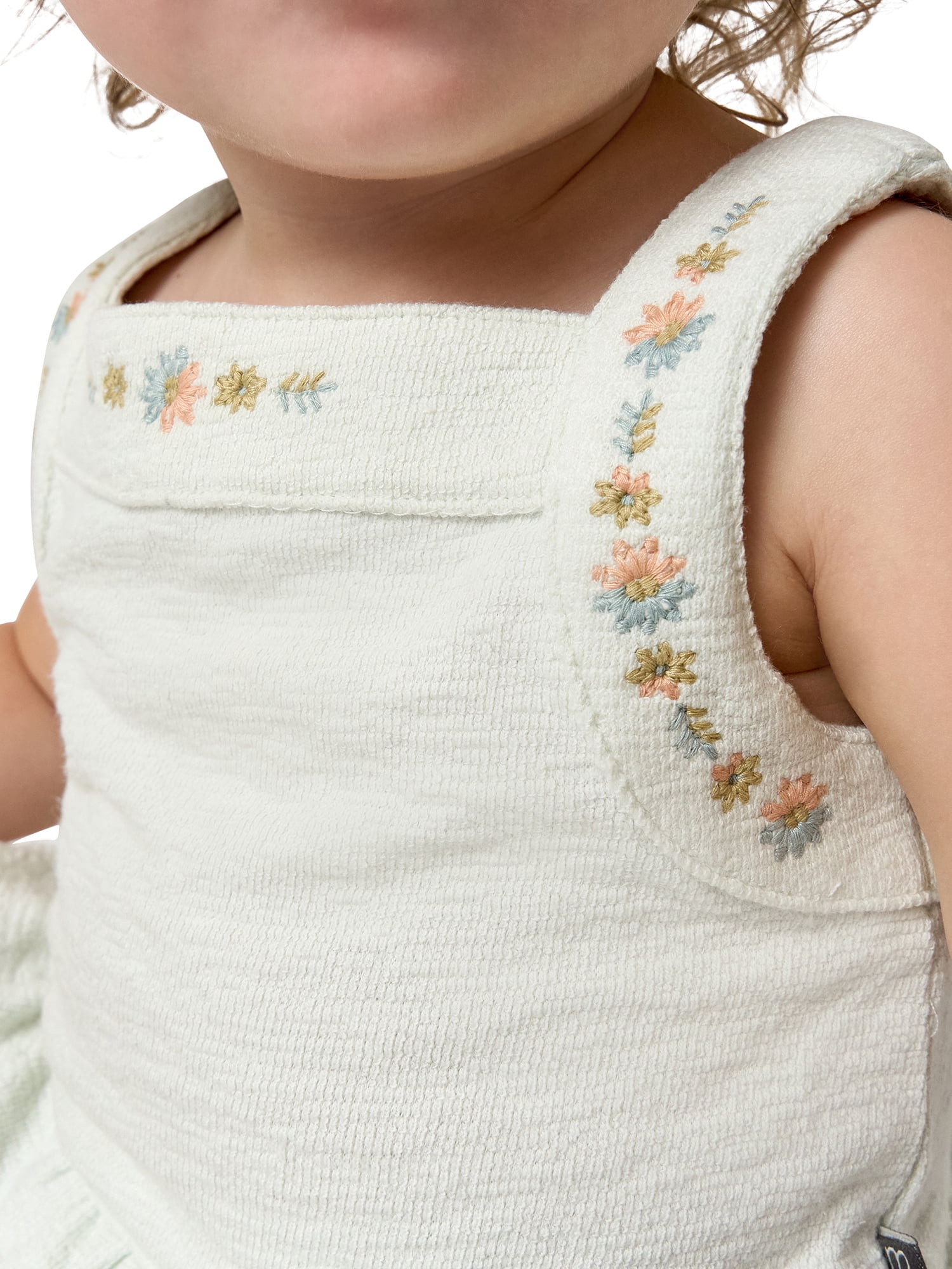 Modern Moments by Gerber Baby Girl Bloomer Outfit Set with Embroidery, 2-Piece, Sizes 0/3 Months - 24 Months