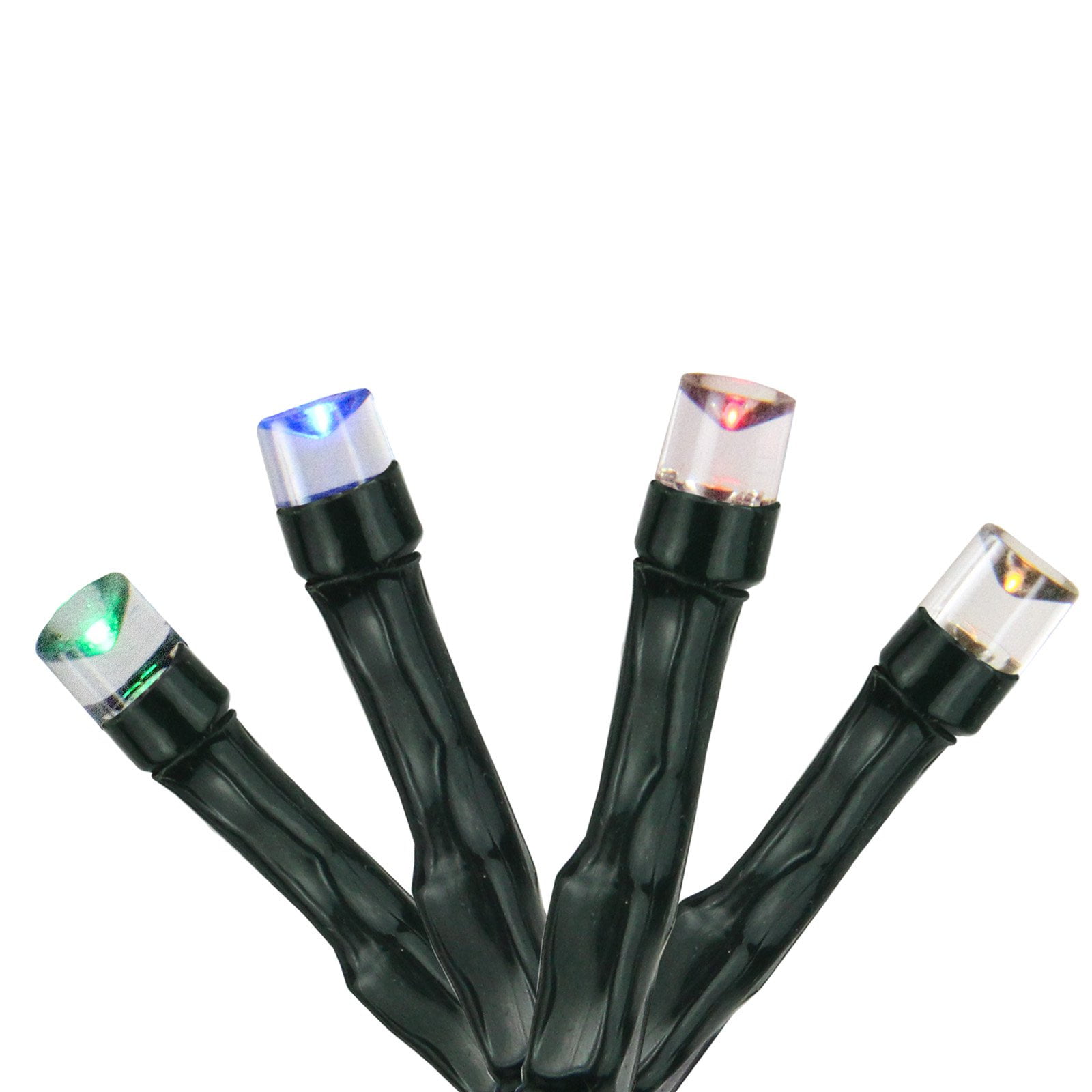 Northlight 60 Count LED Solar Power Mini Christmas Light Set with Green Wire