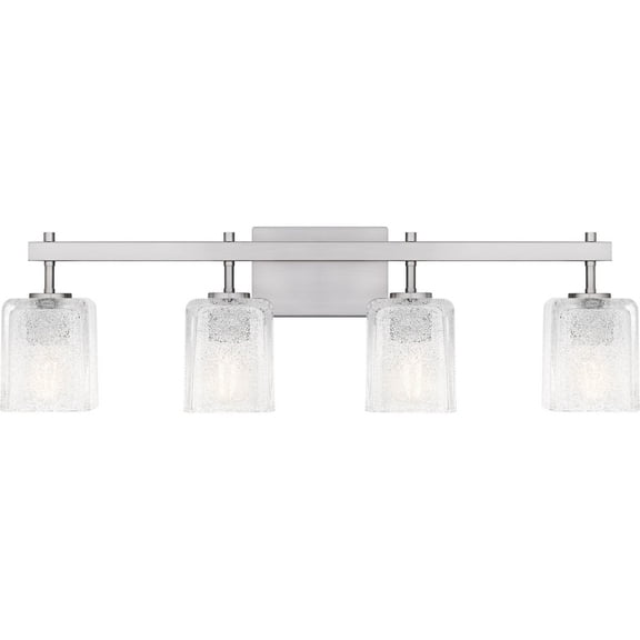 BTH8631BN Quoizel Lighting Brenthouse - 4 Light Bath Vanity-9.25 Inch Tall and 31.5 Inch Wide-Brushed Nickel Finish