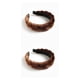 thumbnail image 4 of Jumpingount Diadema de terciopelo trenzado, diademas anchas, diadema de lujo para el pelo, banda para la cabeza, deportes, de cara, banquete de Color café 2Conjunto, 4 of 6