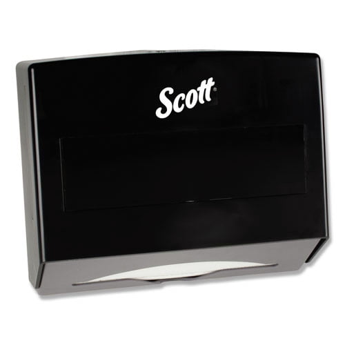 Scott 09215 Scottfold 10.75 in. x 4.75 in. x 9 in. Folded Towel Dispenser - Black (1/Carton)