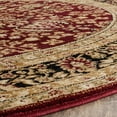 thumbnail image 3 of SAFAVIEH Lyndhurst Elizabeth Traditional Floral Area Rug, Red/Black, 10' x 10' Round, 3 of 7