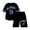 Blue, variant on Infant Girls Suit Printed Short Sleeve Casual Quality Outdoor Cozy Summer for Girls Active Shorts Set