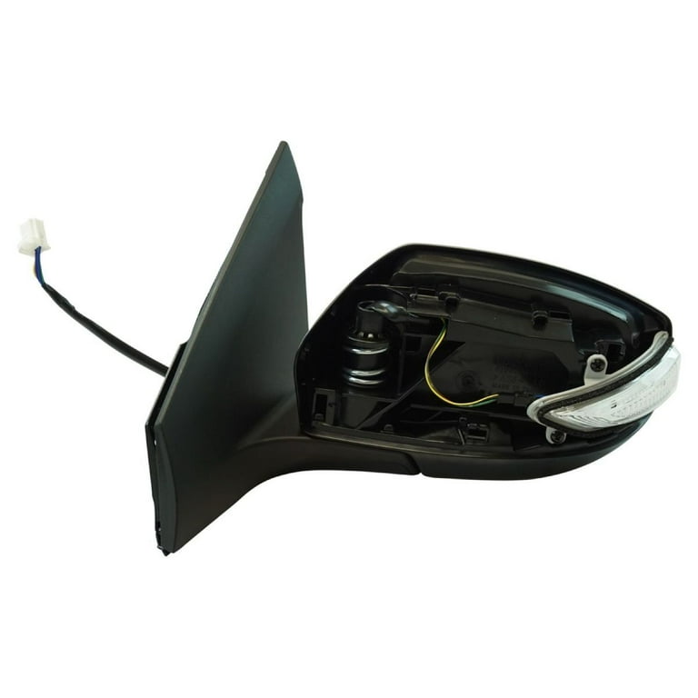 Adjustable Electric Mirror Black Smooth LH Driver Side with Turn