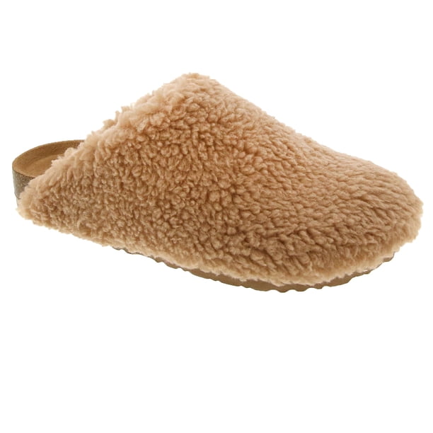 faux shearling clog slippers